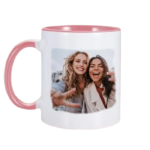 Personalized mugs with colored background