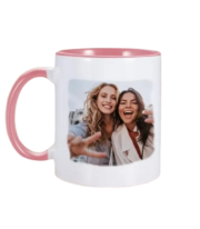 Personalized mugs with colored background