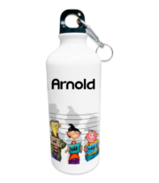 Personalized 600ml white water bottle