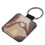 Personalized leather keychain