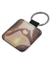 Personalized leather keychain